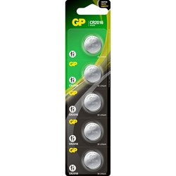 Литиевые дисковые батарейки GP Lithium CR2016 - фото 16808289