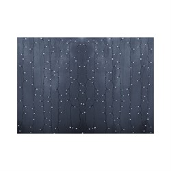Гирлянда Neon-Night ДОЖДЬ занавес 2х1,5м, прозрачный ПВХ, 192LED белые, 12LED/нить, 16 нитей - фото 16809283