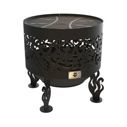 Комплект: костровая чаша с решеткой гриль FIRE-HOUSE ажурная диаметр 80 см коническое дно - фото 16809959