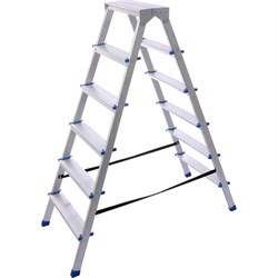 Двухсторонняя алюминиевая стремянка STAIRS AS206 - фото 16811803