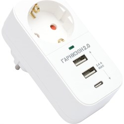 Сетевой фильтр Гарнизон SKT-1-CU2-W - фото 16814851