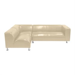 Угловой диван Мягкий Офис бежевый - фото 16818175