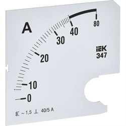 Сменная шкала к амперметру IEK э47 - фото 16821640