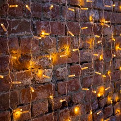 Гирлянда Neon-Night ДОЖДЬ занавес 2х1,5м, прозрачный ПВХ, 192LED желтые, 12LED/нить, 16 нитей - фото 16823586