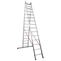 Индустриальная алюминиевая двухсекционная лестница НОВАЯ ВЫСОТА 5220218 - фото 16825181