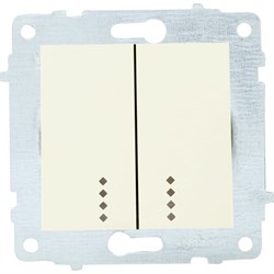 Механизм 2-клавишного выключателя OVIVO 600-000202-203 - фото 16827450