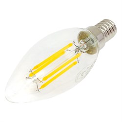 Светодиодная филаментная лампа HOROZ ELECTRIC FILAMENT CANDLE-6 6W 4200K E14 220-240V 001-013-0006 - фото 16829040