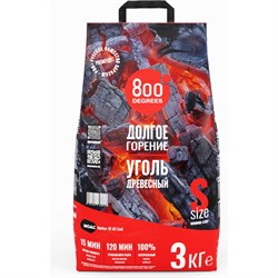 Кусковой древесный уголь 800 Degrees Долгое Горение - фото 16829384
