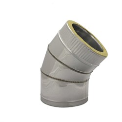 Изолированный отвод РОССТИН 45 D250-350 (304-0,5/430-0,5) - фото 16836978