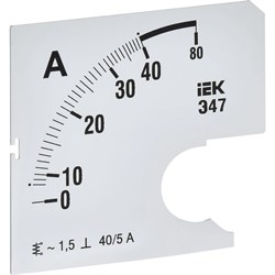 Сменная шкала к амперметру IEK э47 - фото 16837080