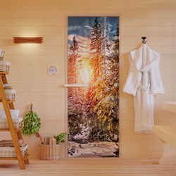 Дверь для бани DoorWood Фотопечать - фото 16837136