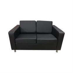 Двухместный диван Мягкий Офис черный - фото 16837303