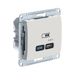 Розетка Systeme Electric USB GLOSSA - фото 16843387