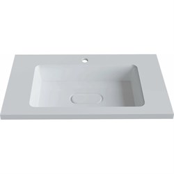 Прямоугольная полувстраиваемая раковина для ванной uperwood Modul_80 см - фото 16844481