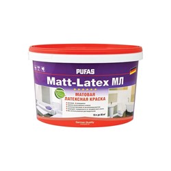 Морозостойкая моющаяся латексная краска Pufas MATT-LATEX - фото 16844833