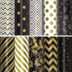 Упаковочная бумага ЗОЛОТАЯ СКАЗКА Golden pattern - фото 16845601