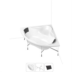 Угловая акриловая ванна Lavinia Boho Elegant - фото 16851269