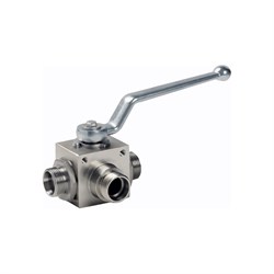 Гидравлический шаровый трехходовой кран TITAN LOCK TLHYD3V3/16M - фото 16854174