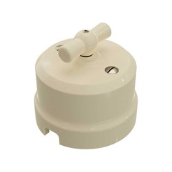 Ретро фарфоровый поворотный перекрестный выключатель Мезонинъ аврора - фото 16859662