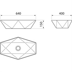 Мебельный умывальник Runo Poligono - фото 16862151