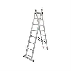 Комбинированная двухсекционная лестница ForceKraft fk-bl-e208 - фото 16867956