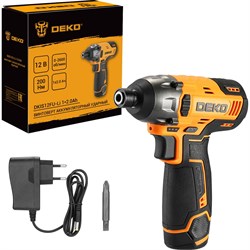 Аккумуляторный ударный винтоверт DEKO DKIS12FU-Li - фото 16868146