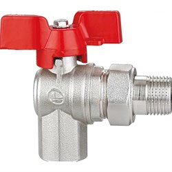 Латунный угловой шаровой кран DOUBLE-LIN LL1516 (3/4") - фото 16871605