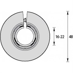 Универсальный обвод для труб Ideal ОТ16-22-Ф2 001 БЕЛ - фото 16883277