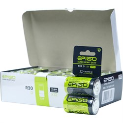 Солевая большая батарейка Epilso EPB-R20-2SC-24pc - фото 16898522