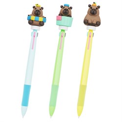 Ручка-спиннер многоцветная с топпером FUNSTER "COOL CAPY", 3 ЦВЕТА, ассорти, пишущий узел 0,7 мм, линия письма 0,35 мм, 144517 - фото 16900556