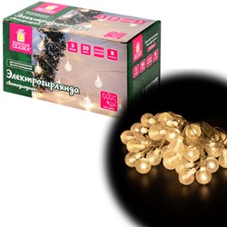 Электрогирлянда-нить комнатная "Bubble ball" 3 м, 30 LED, теплый белый, 220V, контроллер, ЗОЛОТАЯ СКАЗКА, 591364 - фото 16900752