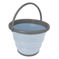 Ведро 10 л складное круглое d=32 см, высота сложенного/разложенного 5,3/24,5 см, подвес, YORK, 71140 - фото 16900793