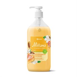 Мыло-крем жидкое гипоаллергенное 1л GRASS MILANA "Молоко и мед", дозатор, 126101 - фото 16900946