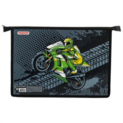 Папка для тетрадей ПИФАГОР А4, 1 отделение, картон/пластик, на молнии, "Full speed", 270857 - фото 16912739