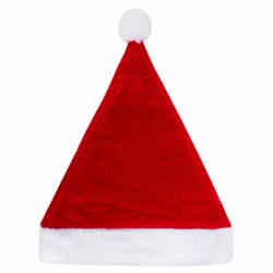 Шапка новогодняя 30х40 см, красная с белым плюшем, ЗОЛОТАЯ СКАЗКА, 592008 - фото 16912823