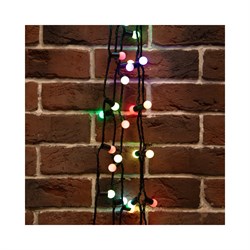 Гирлянда Neon-Night мультишарики d=17,5 мм 20м 200LED RGB, черный ПВХ - фото 16917319