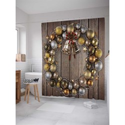 Штора-занавеска для ванной JoyArty Силовая штанга - фото 16921860