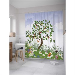 Шторка-занавеска для ванной JoyArty Весеннее деревце - фото 16922541
