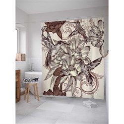 Шторка-занавеска для ванной JoyArty Погоня за нектаром - фото 16922883