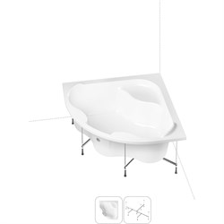 Угловая акриловая ванна Lavinia Boho Aveo - фото 16924798