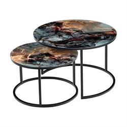 Набор кофейных столиков BRADEX Tango космический с черными ножками - фото 16927364