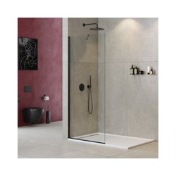 Универсальная душевая перегородка Cezares LIBERTA-L-1-TB-110-C-NERO - фото 16930871