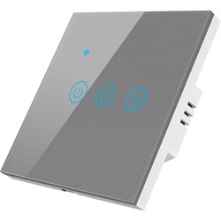 Сенсорный трехкнопочный умный выключатель Roximo SWSEN01-3S - фото 16934021