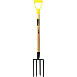 Малые копальные вилы ZINLER с деревянным черенком 740 мм и ручкой - фото 16947129