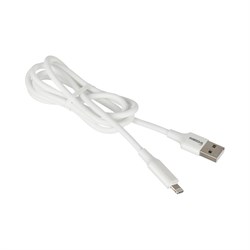 Кабель ProMega u28, 2,4a, 1м, usb - lightning, tpe, силикон, белый - фото 16951244