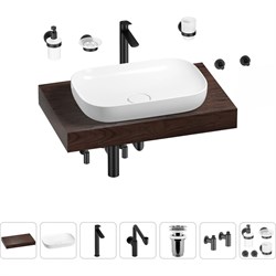 Комплект мебели для ванной комнаты с раковиной Wellsee Genuine Tree - фото 16951339