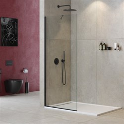 Универсальная душевая перегородка Cezares LIBERTA-L-1-TB-70-C-NERO - фото 16954775