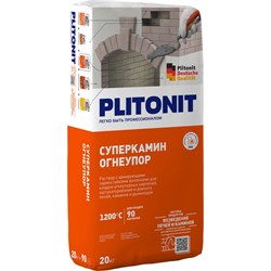Универсальный термостойкий раствор для кладки огнеупорных кирпичей PLITONIT СуперКамин - фото 16955457