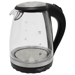 Стеклянный электрический чайник Atlanta ATH-2463 black - фото 16955529