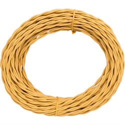 Провод витой iTOK ретро ПВХ ПуГВнг(А)-LS 2x1,5 ГОСТ песочное золото (20 метров) GE70141-32 - фото 16956629